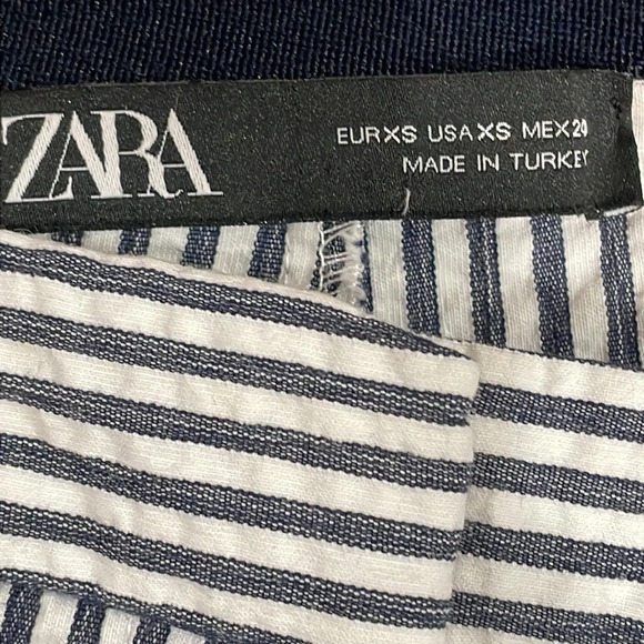 NWOT Zara Seersucker Striped Slim Trouser Pants XS - Picture 13 of 16